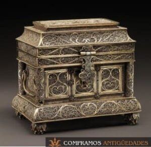 Cajas de colección antigua, cajas artisticas antiguas, cofre antiguo