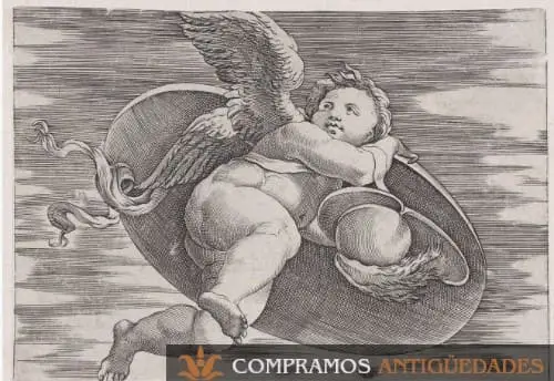 cuadro antiguos mitología escudo