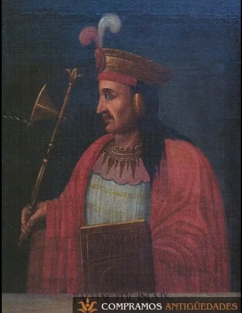 9-oleo-lenzo-antiguo-rey-inca-pachacuti